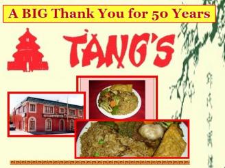  $50 Gift Certificate for Tangs China House, Sarnia.